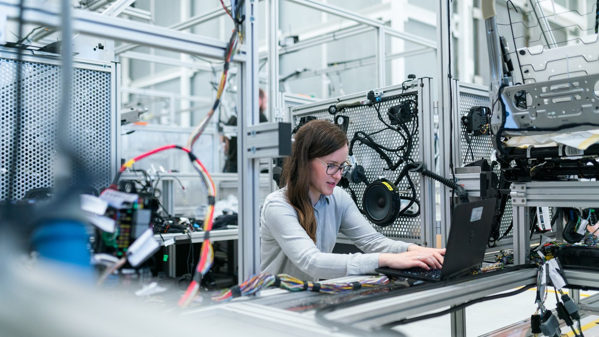 Engineer working in a lab